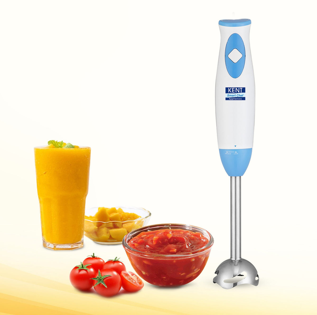 KENT EZZY Hand Blender, White & Blue (300W)