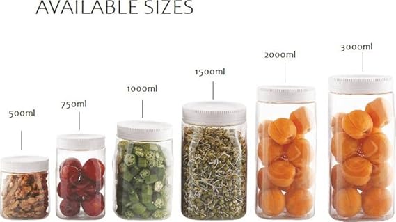 Cello Fridge Door Canister, Set of 3 (750 ml)