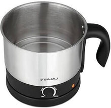 Bajaj KTS Multicook Electric Kettle, Black & Silver (1L)