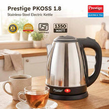 Prestige PKOSS 1.8L Stainless Steel Electric Kettle, Silver & Black (1350W)
