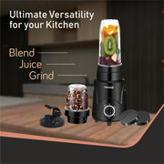Pringle Alexa Nutri Blender & Mixer Grinder with 2 Jars, Black (450W)