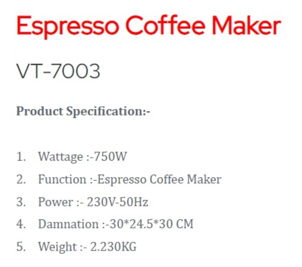Skyline Espresso Coffee Maker