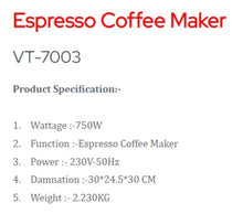 Skyline Espresso Coffee Maker