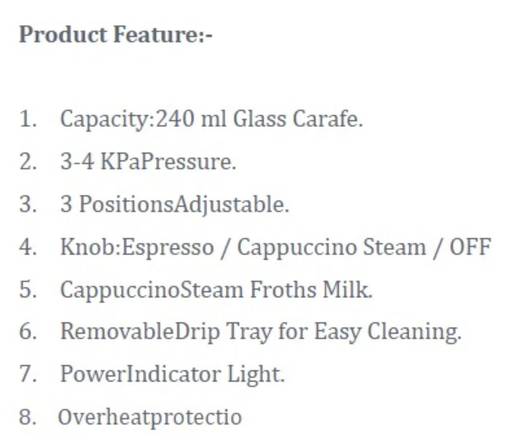 Skyline Espresso Coffee Maker