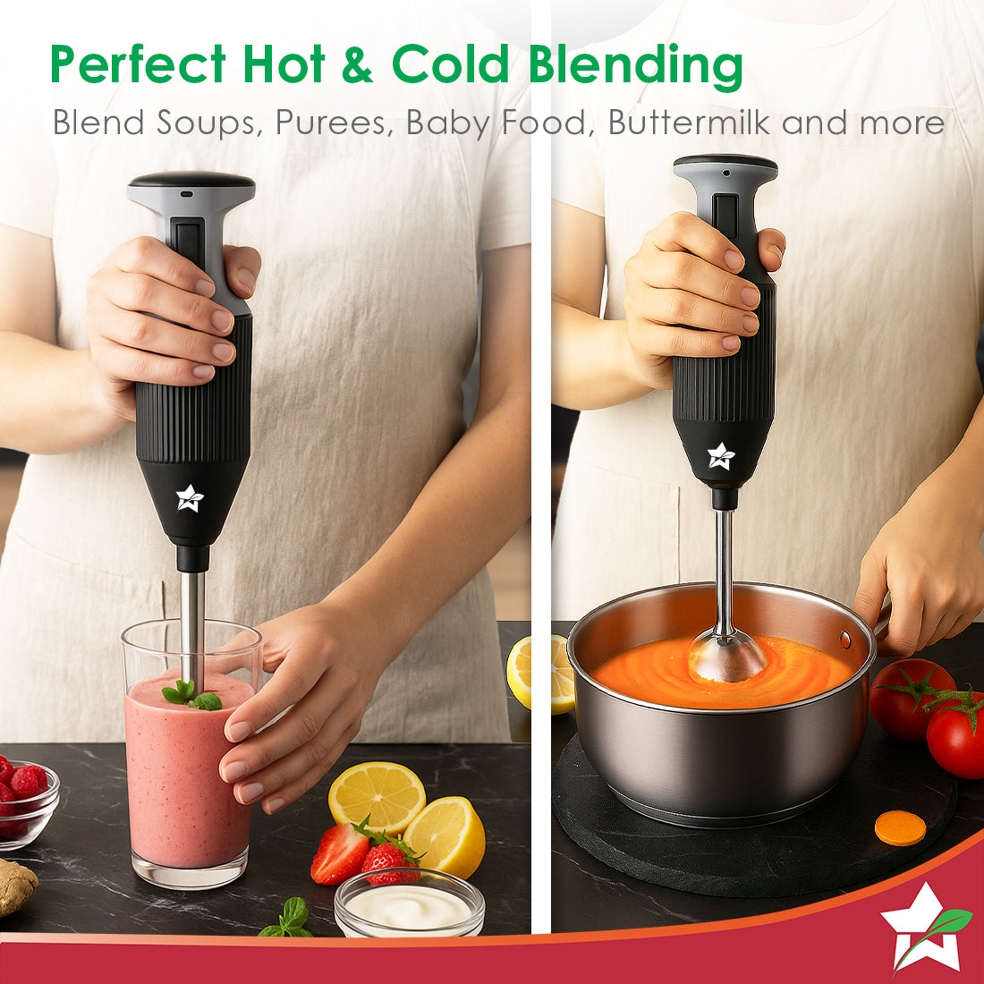 Wonderchef Prima Plus Hand Blender, Black (250W)