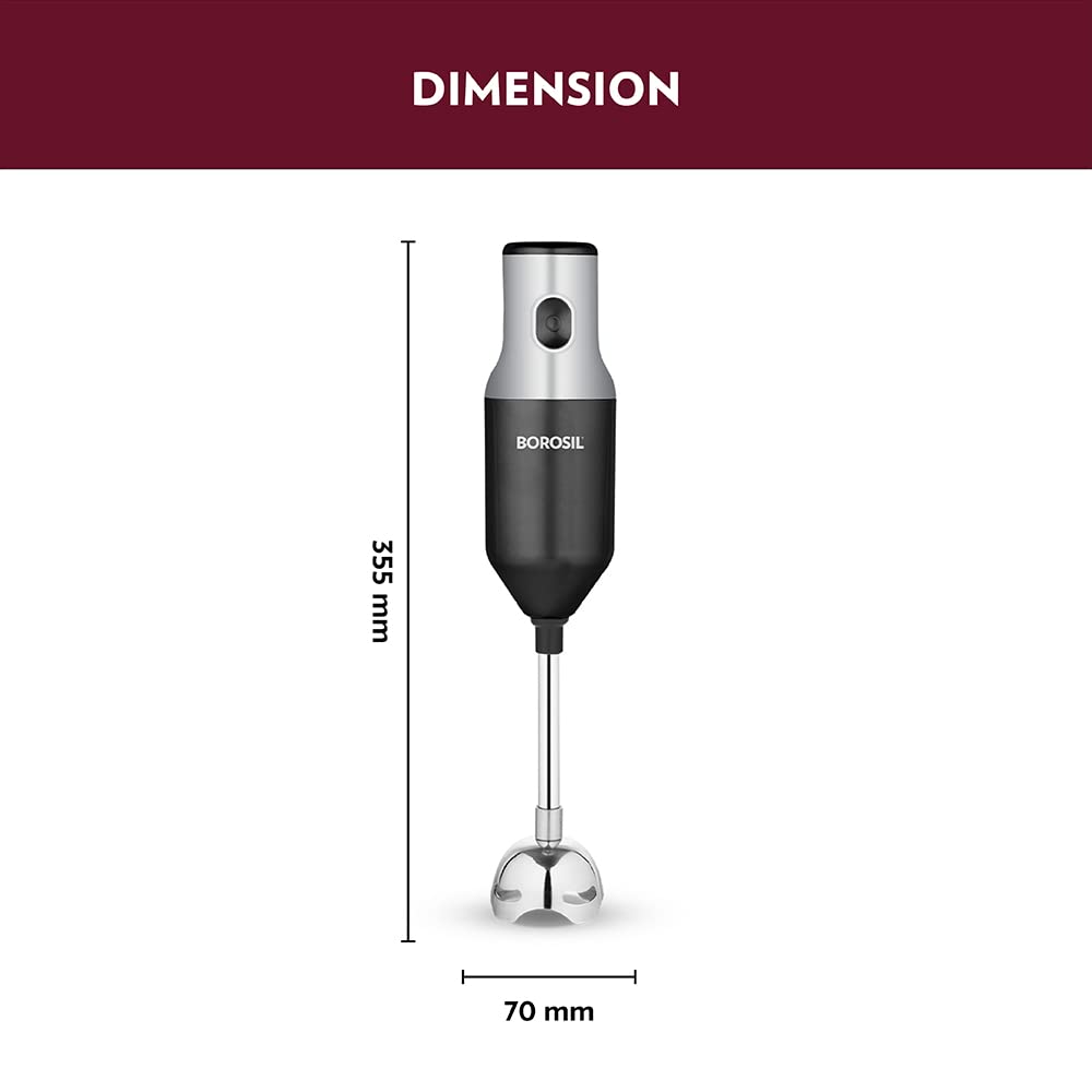 Borosil Masterblend WB32 Hand Blender, Black (250W)