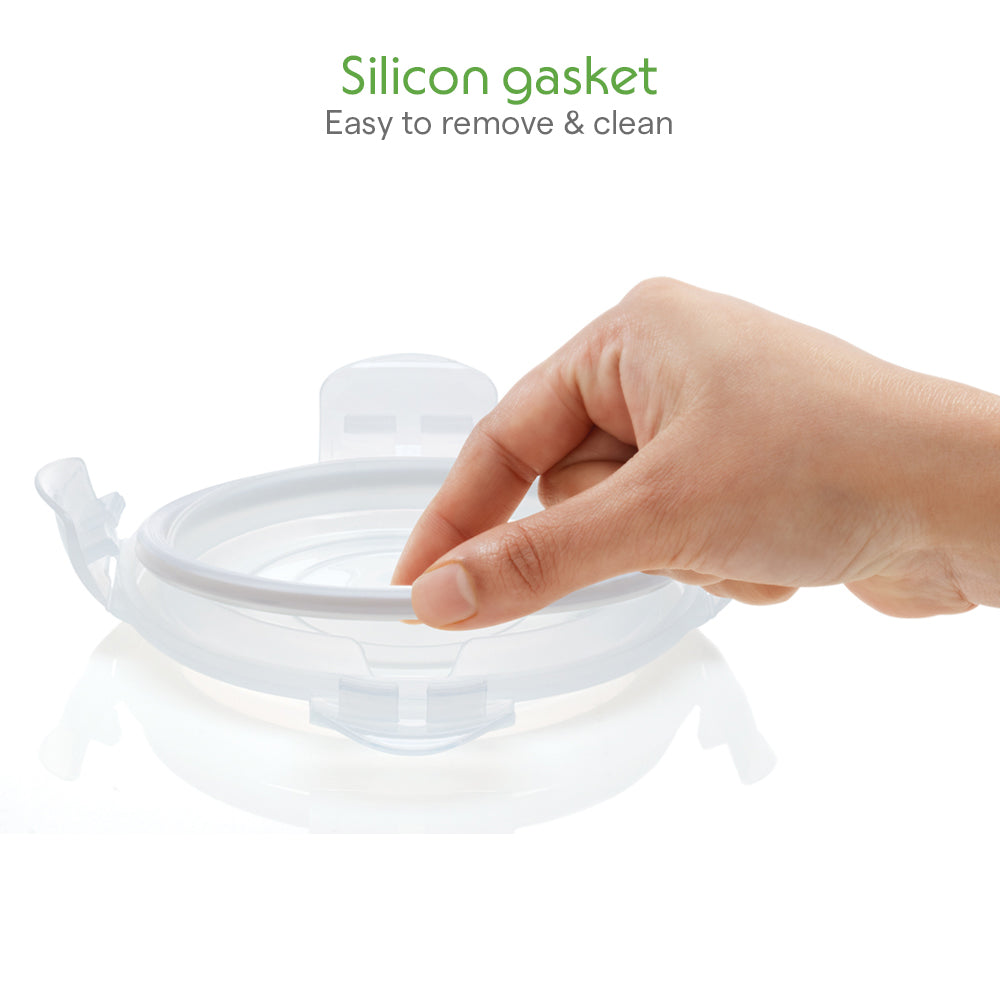 Borosil Klip N Store Round Glass Container (320 ml)