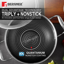 Bergner Hi-Tech Prism Kadai with Glass Lid (1.5L, 20 cm)