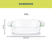 Borosil Deep Rectangular Dish (1.5 L)