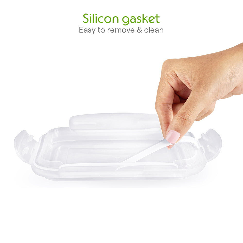 Borosil Klip N Store Rectangle Glass Container (1.52 L)