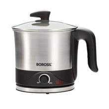 Borosil Omni Multi-Purpose Electric Kettle, Silver & Black (1.5L, 600W)