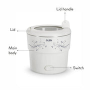 Glen Electric Mini Cooker, White (0.8L, 500W)
