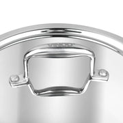 Vinod Platinum Triply Stainless Steel Deep Frypan with Lid, Induction Friendly (20 cm)