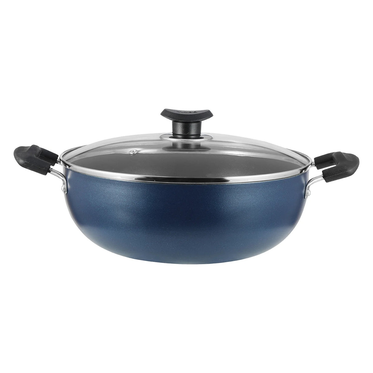 Vinod Zest Non-Stick Deep Kadai with Glass Lid (2.6 L)