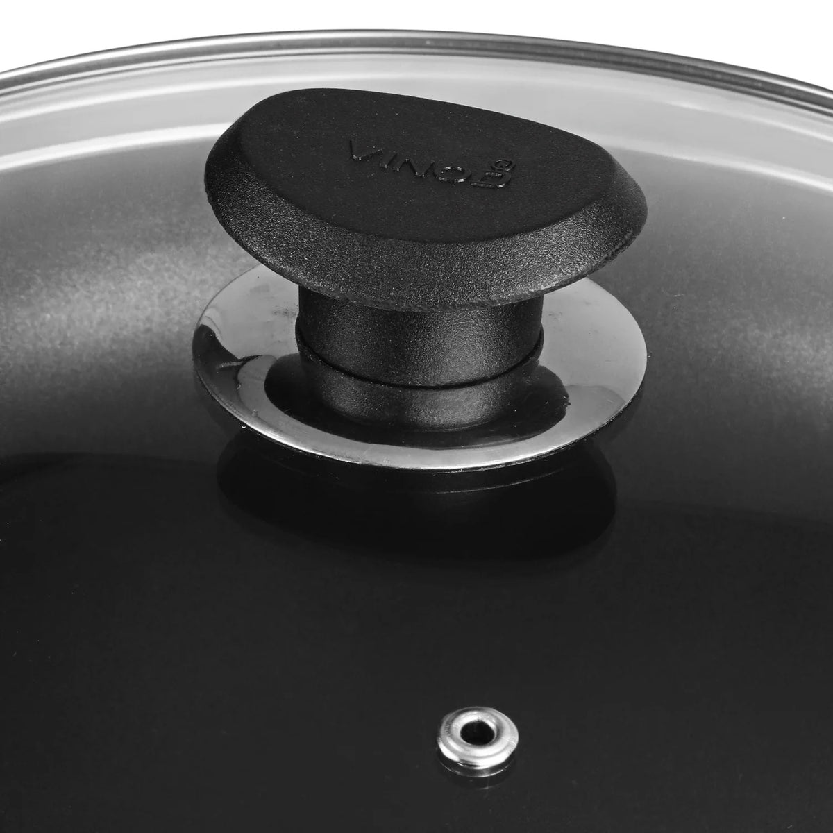 Vinod Zest Non-Stick Deep Fry Pan with Glass Lid (24 cm)