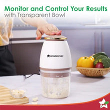 Wonderchef Nutri Chop Pearl Electric Meat & Vegetable Chopper (700 ml Bowl, 4 Stainless Steel Blades)