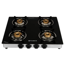 Faber Splendor Glass Top Gas Stove (4 Burner, Manual Ignition)