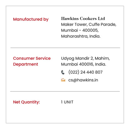 Hawkins Contura Black Pressure Cooker (1.5 Litre, Hard Anodised) (CB 15)
