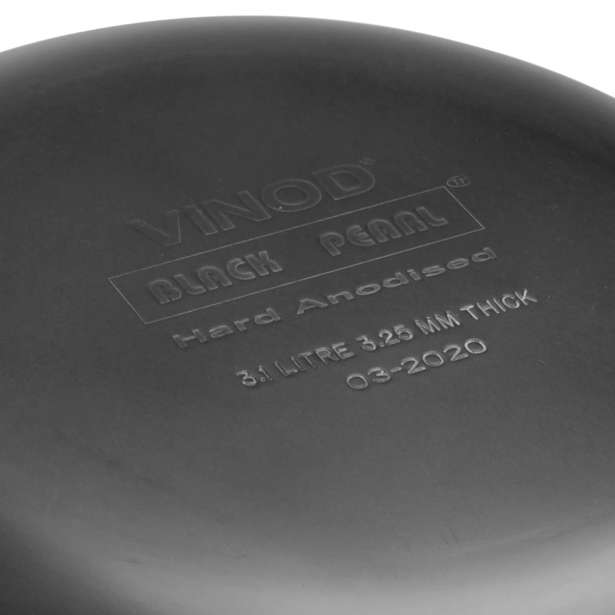 Vinod Hard Anodised Deep Kadai with Glass Lid (22 cm)