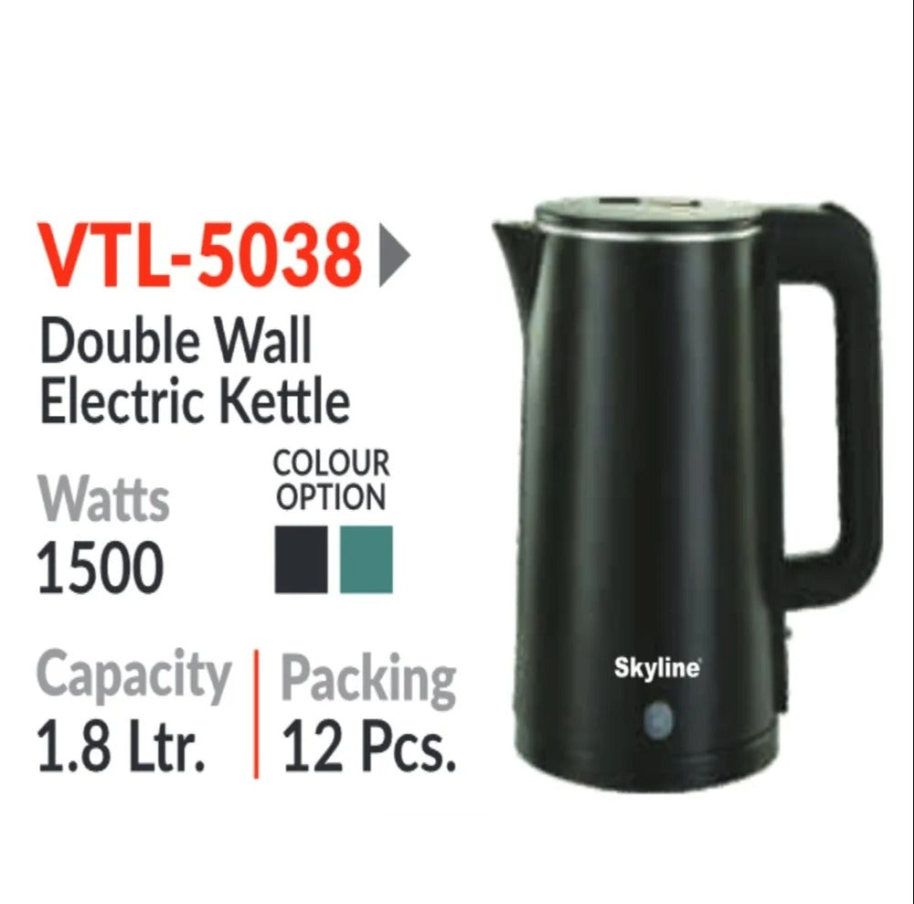 Skyline VTL-5006 Electric Kettle (Black, 1.8 Litre)