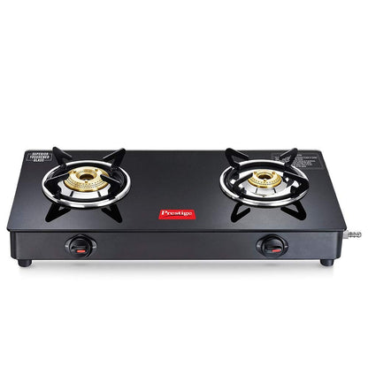 Prestige Marvel Plus Glass Top Gas Stove (2 Burner, Auto Ignition)