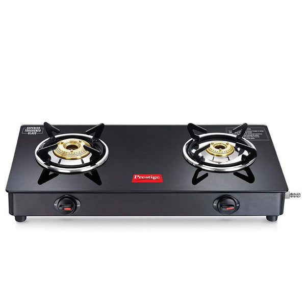 Prestige Marvel Plus Glass Top Gas Stove (2 Burner, Auto Ignition)