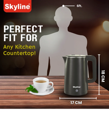 Skyline VTL-5006 Electric Kettle (Black, 1.8 Litre)