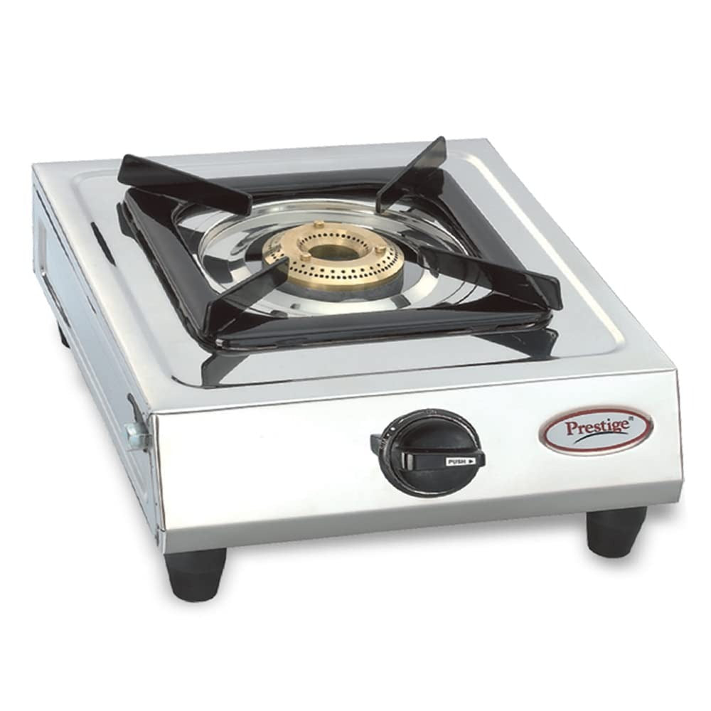 Prestige Prithvi Stainless Steel Gas Stove (1 Burner, Manual Ignition)