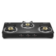 Prestige Royale Plus Glass Top Gas Stove (3 Burner, Manual Ignition)