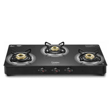 Prestige Royale Plus Glass Top Gas Stove (3 Burner, Manual Ignition)
