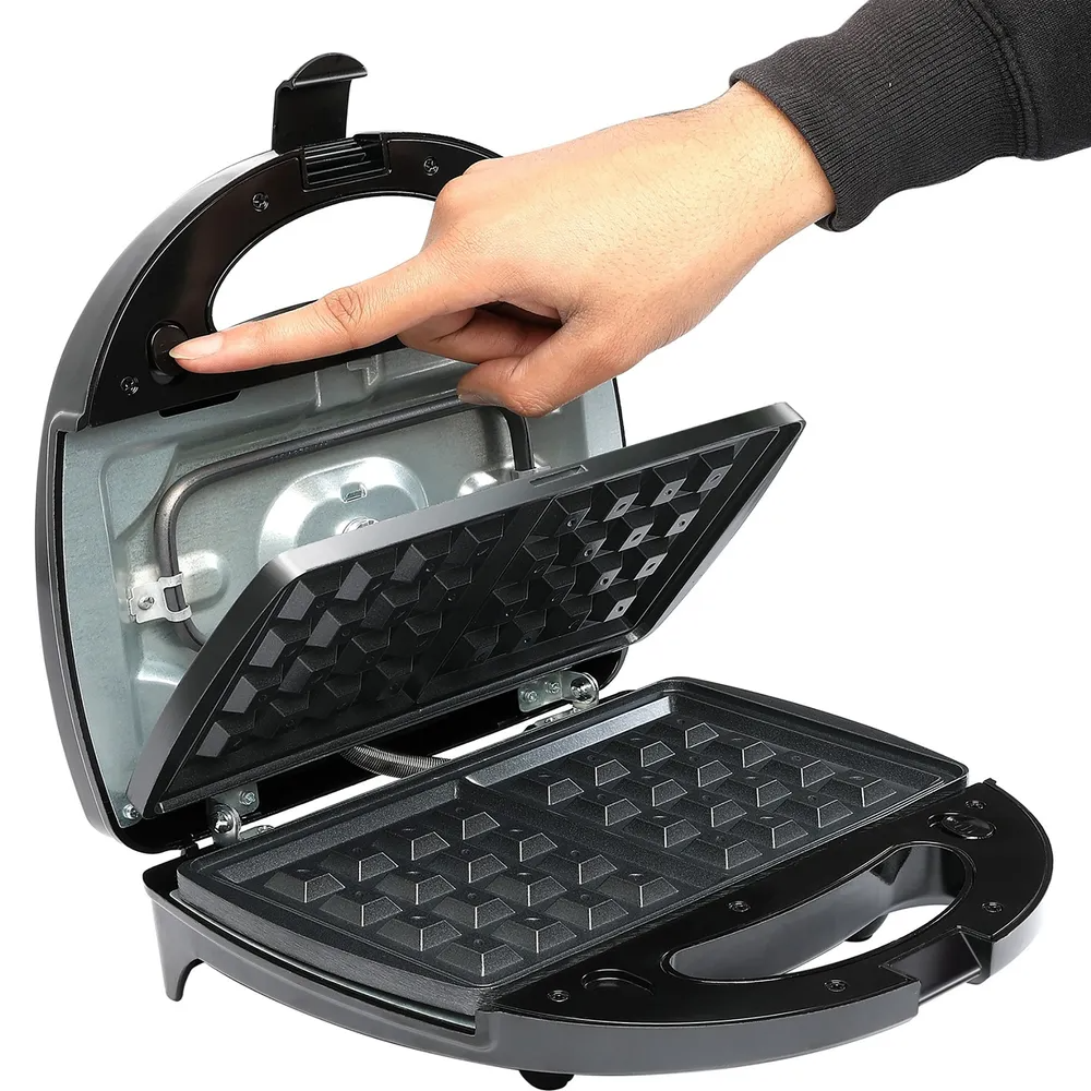 Russell Hobbs 3-in-1 Sandwich Maker (Black & Silver, 750W)