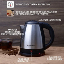 Wonderchef Crescent Electric Kettle (Silver, 1.5 Litre)