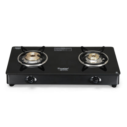 Prestige Marvel Plus Glass Top Gas Stove (2 Burner, Manual Ignition)