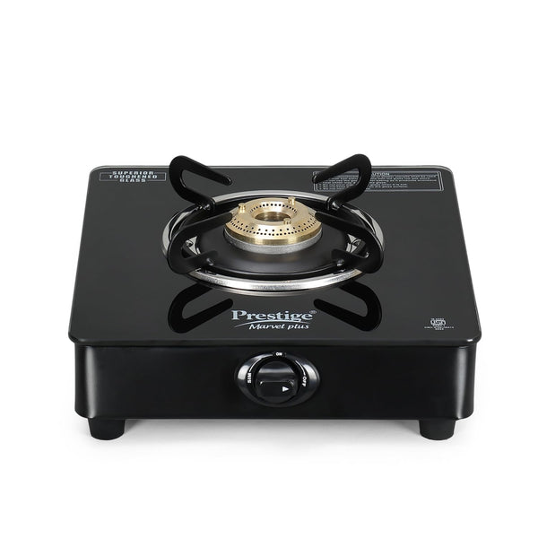 Prestige Marvel Plus Glass Top Gas Stove (1 Burner, Manual Ignition)