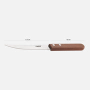 Rena Steak Knife Plain, Stainless Steel Blade, Wooden Handle, 21.5 cm
