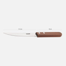 Rena Steak Knife Plain, Stainless Steel Blade, Wooden Handle, 21.5 cm