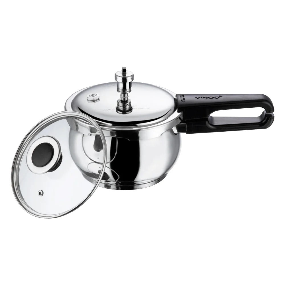 Vinod 18/8 Stainless Steel Splendid Plus Pressure Cooker, Induction Friendly (1.5 L)