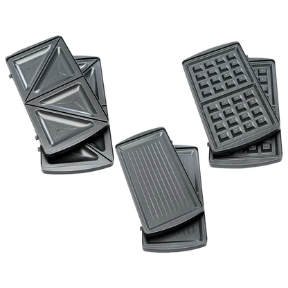 Russell Hobbs 3-in-1 Sandwich Maker (Black & Silver, 750W)