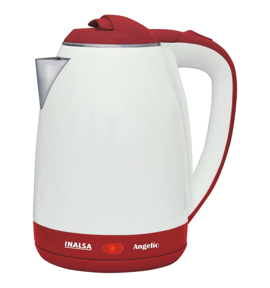 Inalsa Angelic Electric Kettle (White & Red, 1.8 Litre)