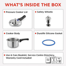 Vinod Platinum Triply Stainless Steel Pressure Cooker, Outer Lid, Induction Friendly (2 L)
