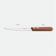 Rena Steak Knife with Wooden Handle, Stainless Steel Serrated Blade