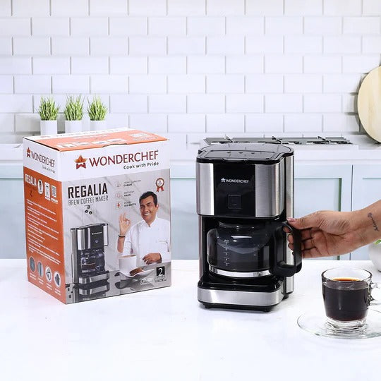 Wonderchef Regalia Brew Coffee Maker (Black & Silver, 700 ml)