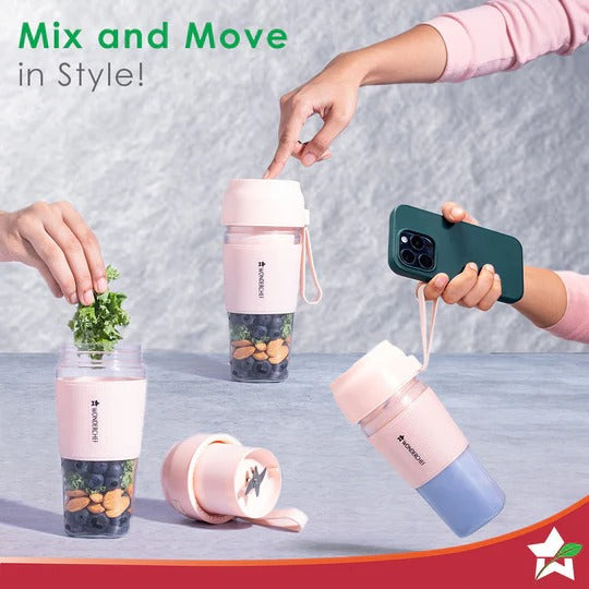 Wonderchef Nutri Cup Portable Blender (Pink, 300ml)