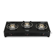 Prestige Magic Plus Glass Top Gas Stove (3 Burner, Manual Ignition)