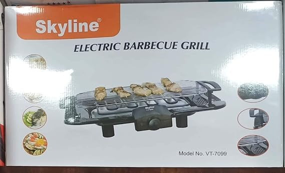 Skyline VT-7099 Electric Barbeque Grill & Tandoori Maker (Black, 2000W)