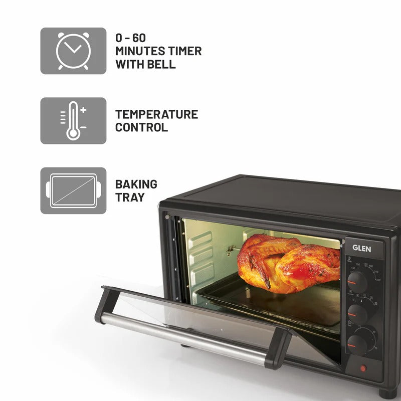 Glen Oven Toaster Griller (OTG) (25 Litre, Black)