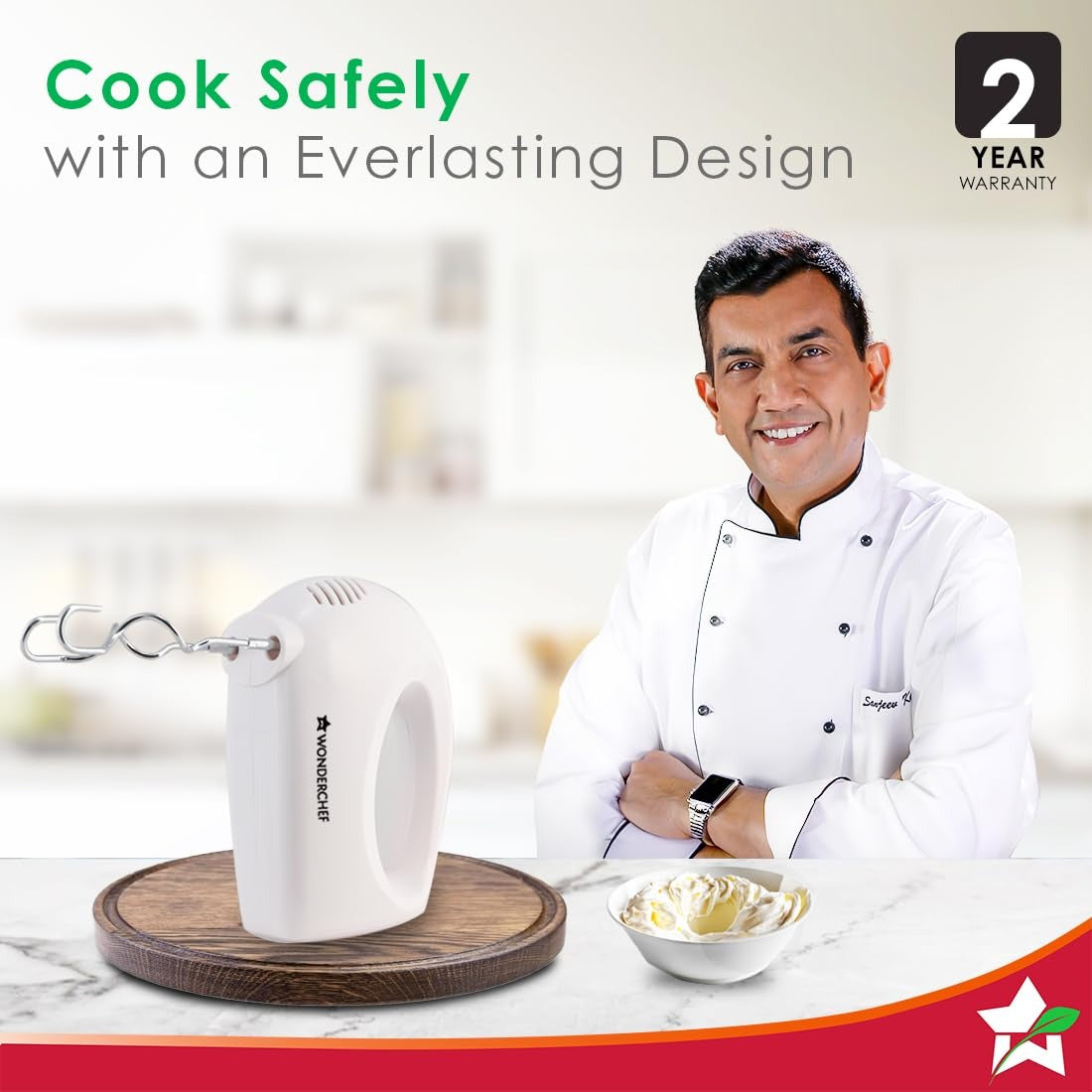 Wonderchef Ultima Plus Hand Mixer (White, 200W)