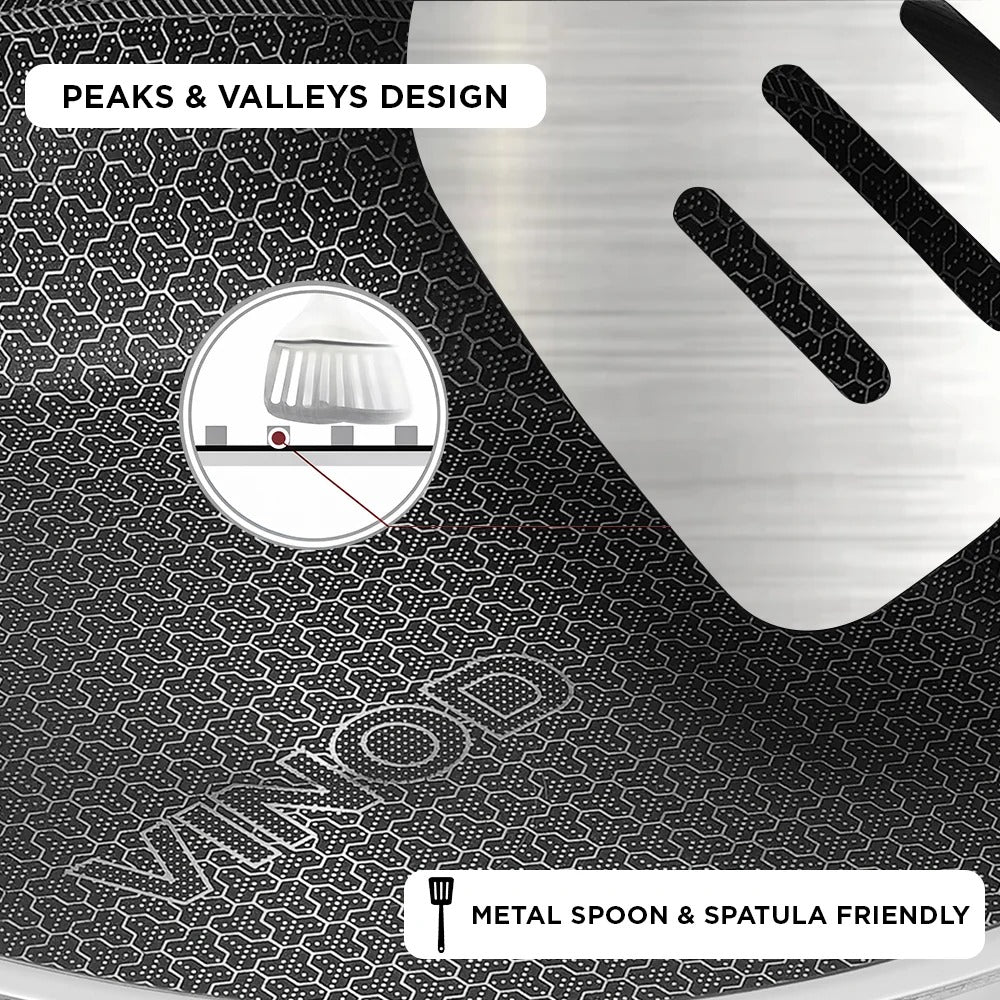 Vinod Platinum Triply Stainless Steel SAS Pro FryPan (24 cm)