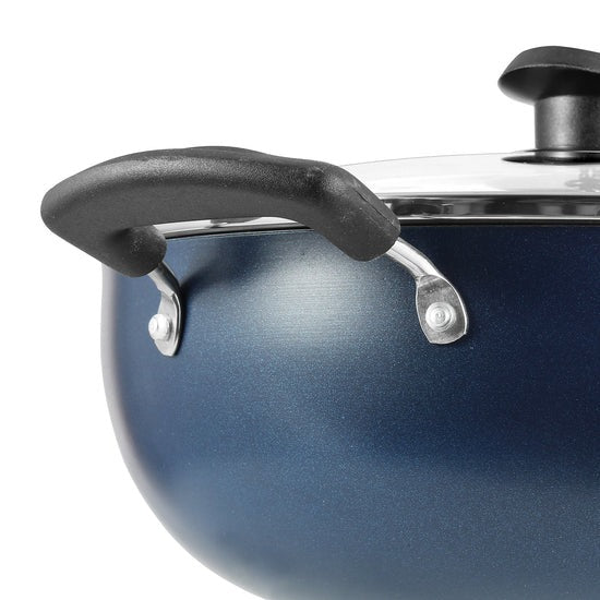 Vinod Zest Non-Stick Deep Kadai with Glass Lid (4.1 L)