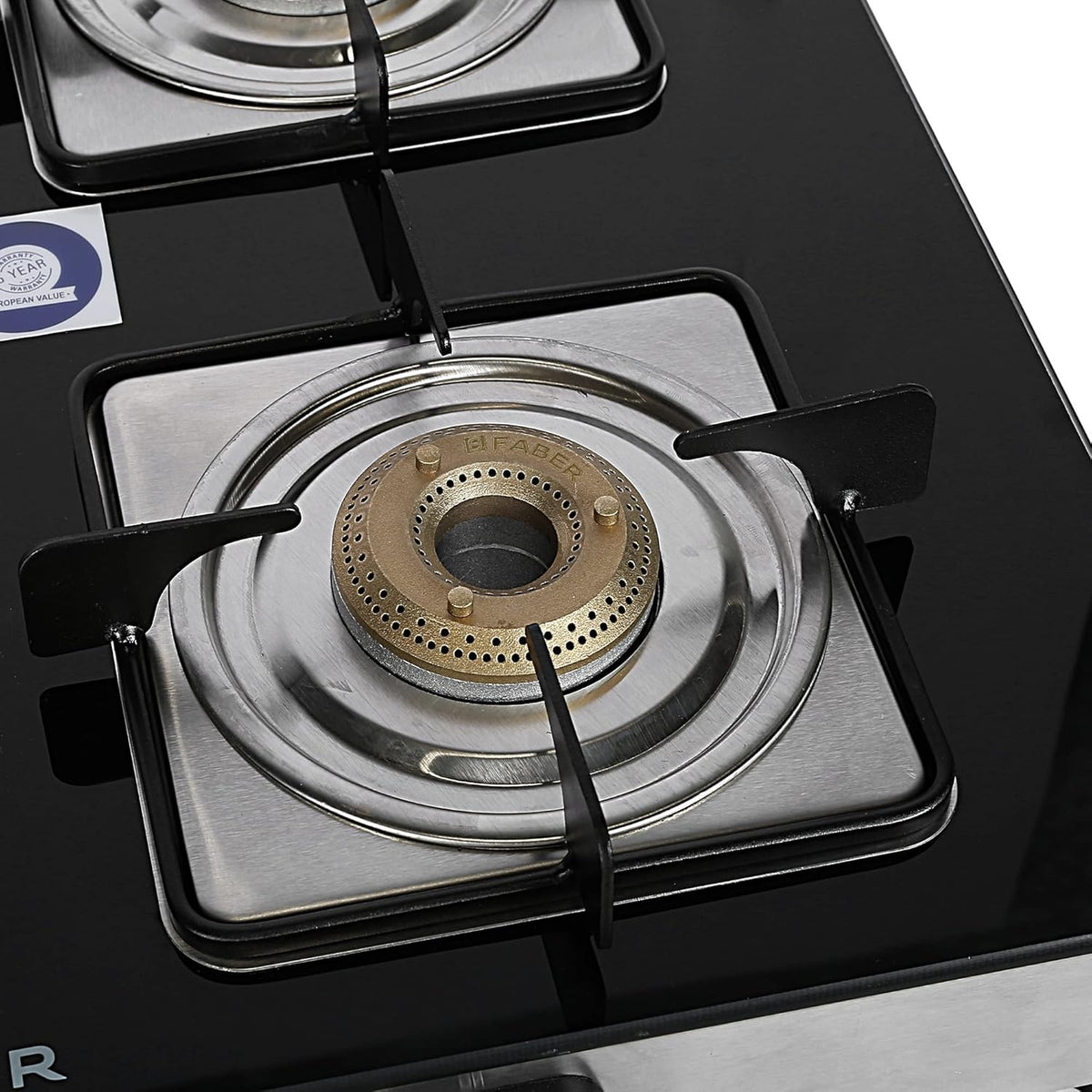 Faber Supreme Plus Glass Top Gas Stove (4 Burner, Manual Ignition)